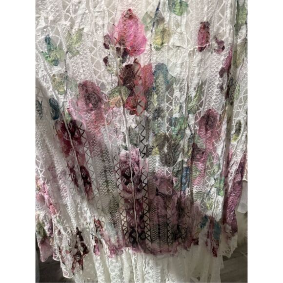 Origami Duster bohemian floral lace kimono cardigan XL - Picture 7 of 12